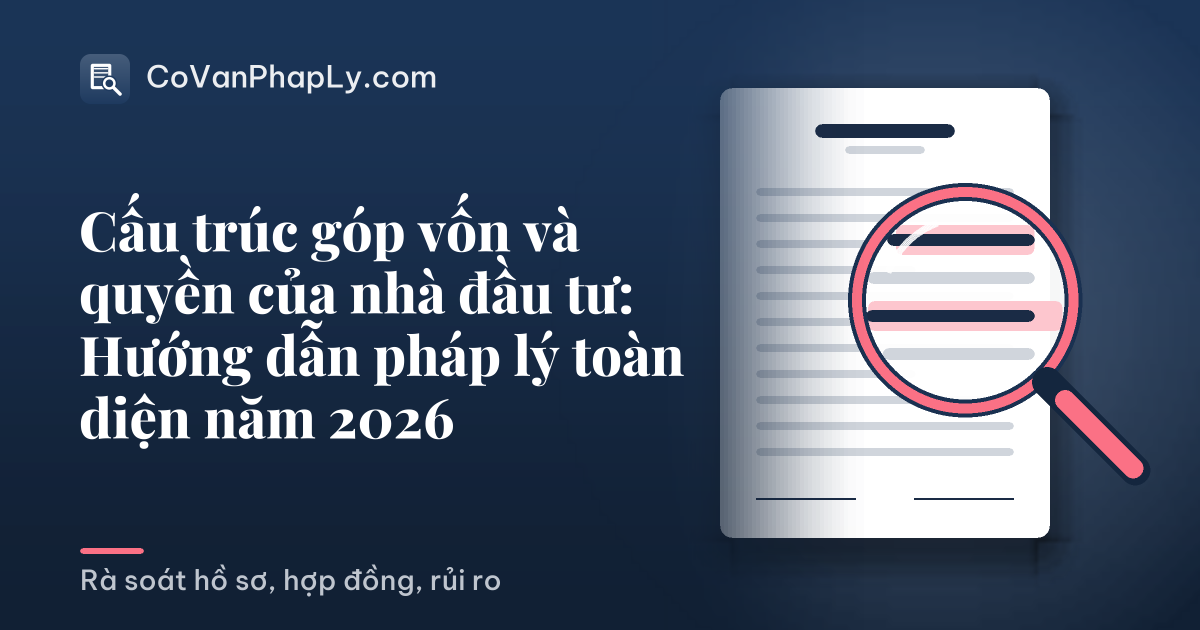 Cấu trúc góp vốn và quyền của nhà đầu tư: Hướng dẫn pháp lý toàn diện năm 2026