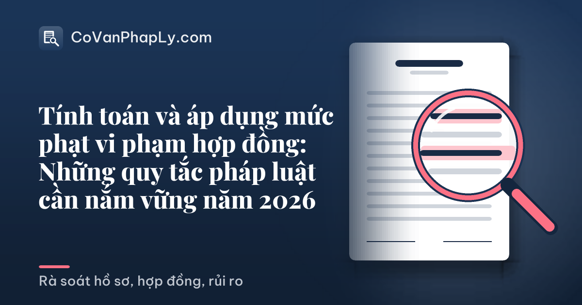 Tính toán và áp dụng mức phạt vi phạm hợp đồng: Những quy tắc pháp luật cần nắm vững năm 2026